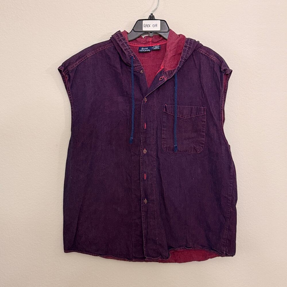 Bon Homme Vintage 80s/90s Sleeveless Button-down - Size XL